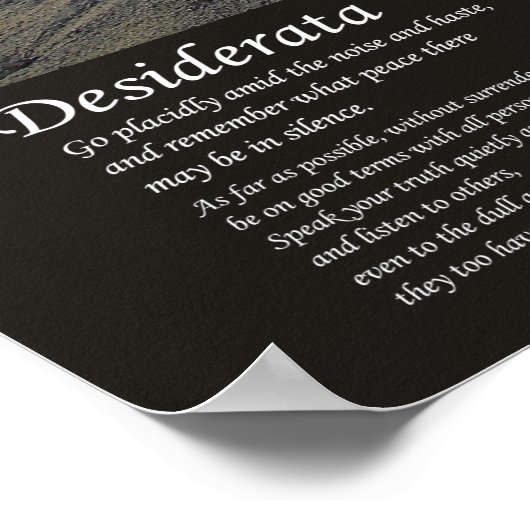 Desiderata - Beach Rock Poster (Hoek)