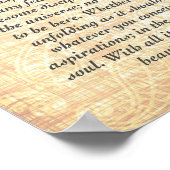 DESIDERATA BETREFFENDE GEfossiliseerd houtpapier Poster (Hoek)