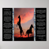 Desiderata Black Hengst Sunset Poster (Voorkant)