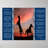 Desiderata Black Stallone silhouette Posters (Voorkant)