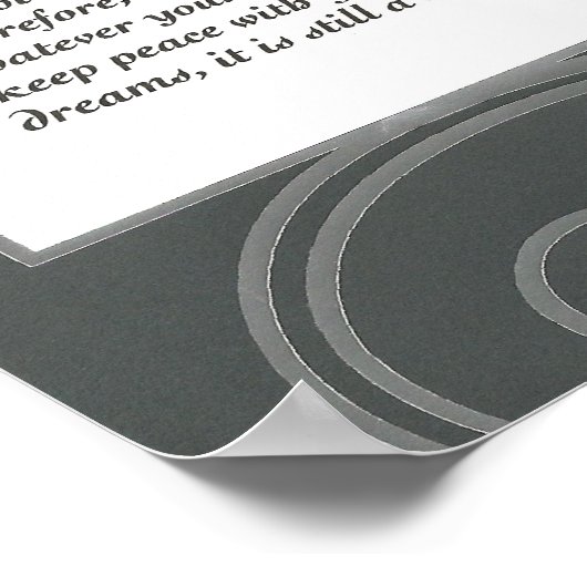 DESIDERATA Black Swirlie Poster (Hoek)