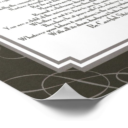 DESIDERATA Blackswirl Sans Poster (Hoek)