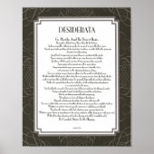 DESIDERATA Blackswirl Sans Poster (Voorkant)