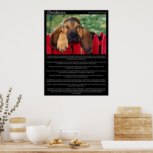 Desiderata Bloodhound Posters (Keuken)