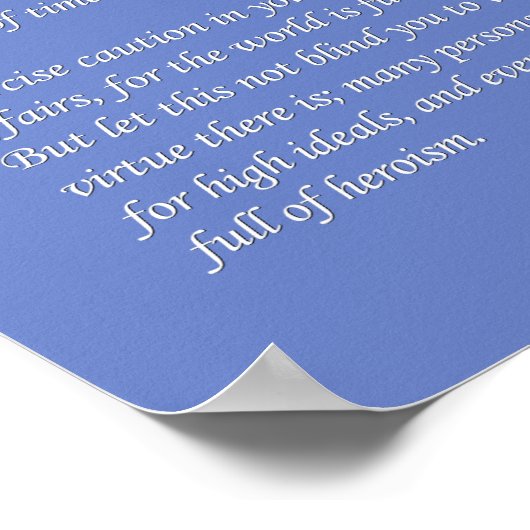 Desiderata - Blue Hydrangea Poster (Hoek)