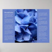 Desiderata - Blue Hydrangea Poster (Voorkant)