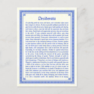 Desiderata Briefkaart