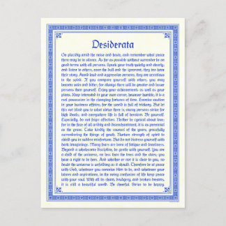 Desiderata Briefkaart