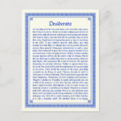 Desiderata Briefkaart (Voorkant)