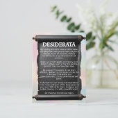 Desiderata-Briefkaart Briefkaart (Staand voorkant)