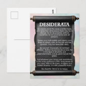 Desiderata-Briefkaart Briefkaart (Voorkant / Achterkant)