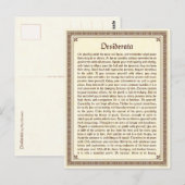 Desiderata-Briefkaart Briefkaart (Voorkant / Achterkant)