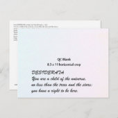 DESIDERATA-briefkaart Briefkaart (Voorkant / Achterkant)