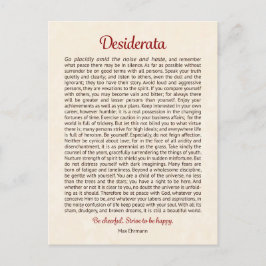 Desiderata briefkaart | Desiderata Mini Kunst
