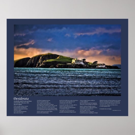 Desiderata - Burgh Island bij zonsondergang Poster (Voorkant)