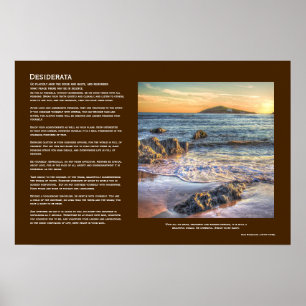 Desiderata - Burgh Island van Bantham bij Sundown Poster