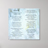 Desiderata Canvas Afdruk (Voorkant)