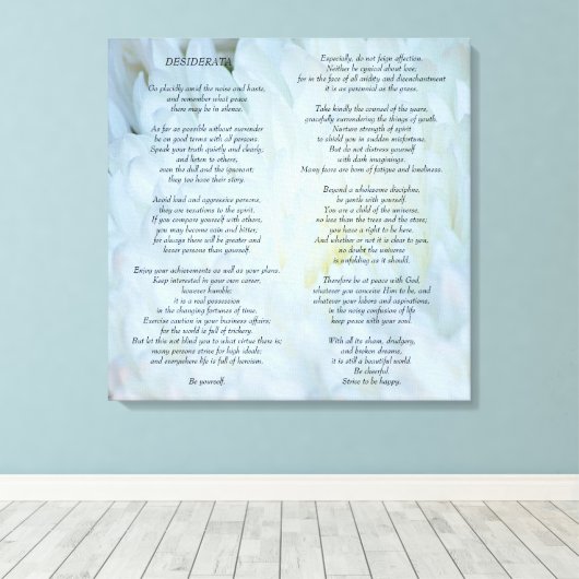 Desiderata Canvas Afdruk (Insitu (Houten vloer))