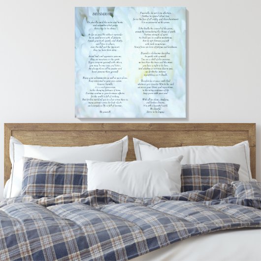 Desiderata Canvas Afdruk (Insitu (Slaapkamer))