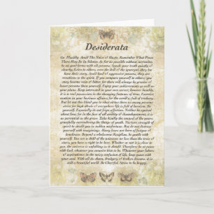 DESIDERATA Card=Butterflies Kaart