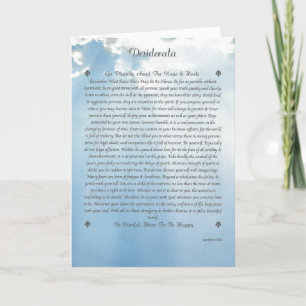 DESIDERATA Card=Clouds Kaart
