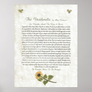 DESIDERATA Careful Daisies Poster