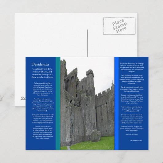 DESIDERATA Castle Rock Briefkaart (Voorkant / Achterkant)