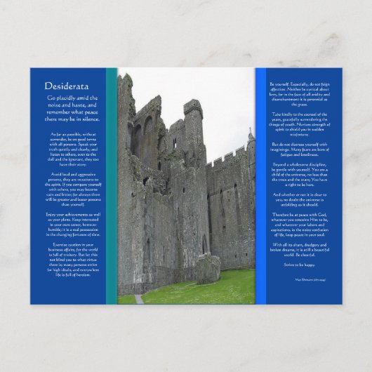 DESIDERATA Castle Rock Briefkaart (Voorkant)