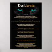 Desiderata Cat Eyes 2 Posters (Voorkant)
