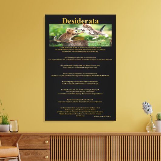 Desiderata Cat Fight Canvas Afdruk (Insitu (Woonkamer))