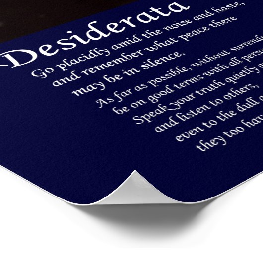 Desiderata - Celestial Spirit Poster (Hoek)