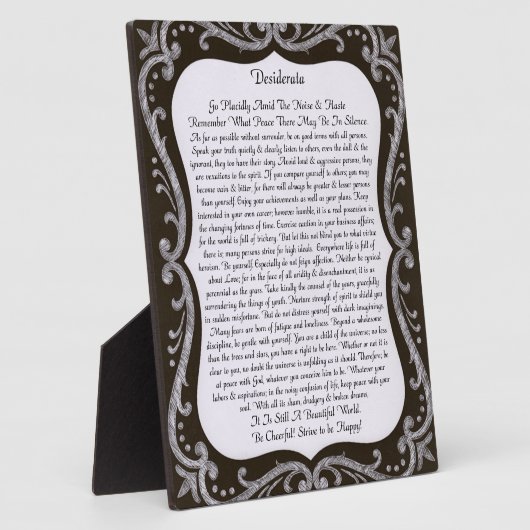 Desiderata Chalk Art Fotoplaat (Zijkant)