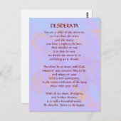DESIDERATA Changing Daisy briefkaart (Voorkant / Achterkant)