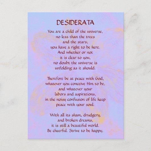 DESIDERATA Changing Daisy briefkaart (Voorkant)