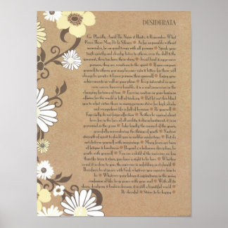 DESIDERATA Cheerful Organic Daisies Poster