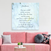 Desiderata Child of Universe Canvas Afdruk (Insitu (Woonkamer))
