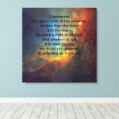 Desiderata Child of Universe Canvas Afdruk (Insitu (Houten vloer))