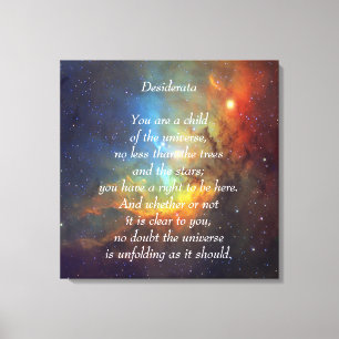 Desiderata Child of Universe Canvas Afdruk