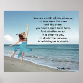 Desiderata Child of Universe Poster (Voorkant)