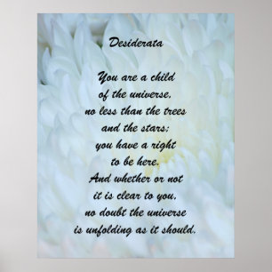 Desiderata Child of Universe Poster