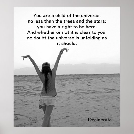 Desiderata Child of Universe Poster (Voorkant)