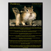 Desiderata Chipmunk Posters (Voorkant)