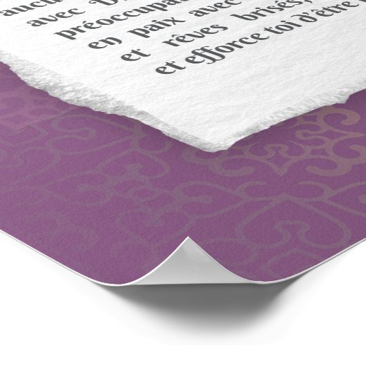 Desiderata - Choses désirées - poème Poster (Hoek)