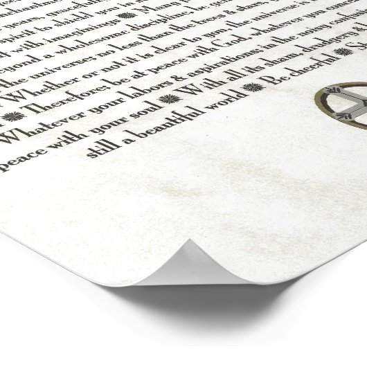 DESIDERATA Circled Crucifix Poster (Hoek)