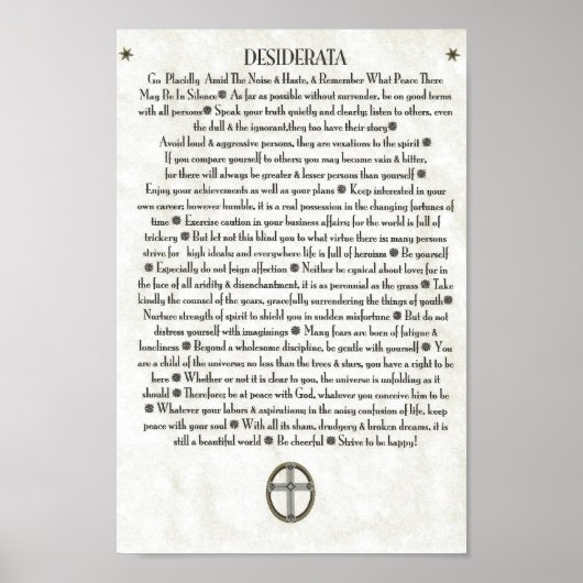 DESIDERATA Circled Crucifix Poster (Voorkant)