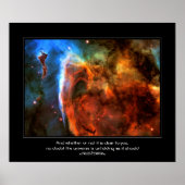 Desiderata-citaat - afbeelding voor Nebula-ruimte  Poster (Voorkant)