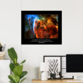 Desiderata-citaat - afbeelding voor Nebula-ruimte  Poster (Thuiskantoor)
