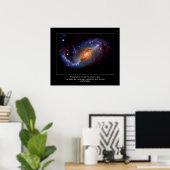 Desiderata-citaat - Barred Spiral Galaxy NGC 1672 Poster (Thuiskantoor)