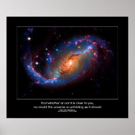 Desiderata-citaat - Barred Spiral Galaxy NGC 1672 Poster