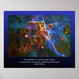 Desiderata-citaat - Carina Nebula Gas Cloud Poster